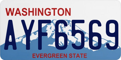 WA license plate AYF6569