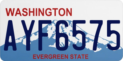 WA license plate AYF6575