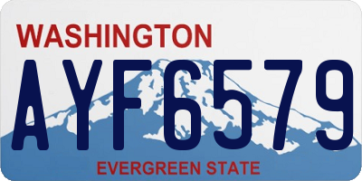 WA license plate AYF6579
