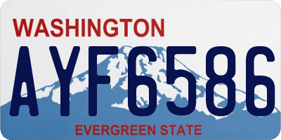 WA license plate AYF6586
