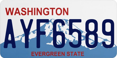 WA license plate AYF6589