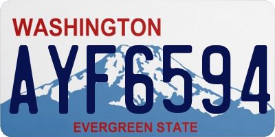WA license plate AYF6594