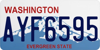 WA license plate AYF6595