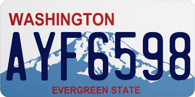 WA license plate AYF6598