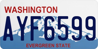 WA license plate AYF6599