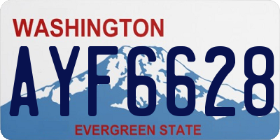 WA license plate AYF6628