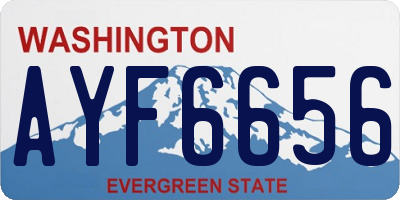 WA license plate AYF6656