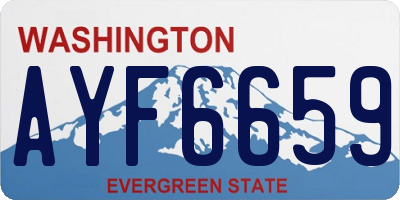 WA license plate AYF6659
