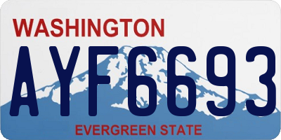 WA license plate AYF6693