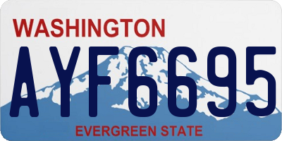 WA license plate AYF6695