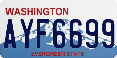 WA license plate AYF6699