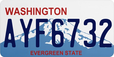WA license plate AYF6732