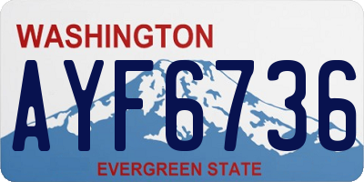 WA license plate AYF6736