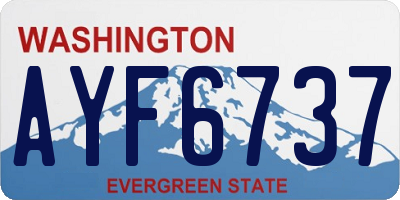 WA license plate AYF6737