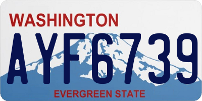 WA license plate AYF6739