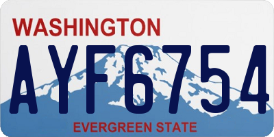 WA license plate AYF6754