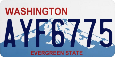 WA license plate AYF6775
