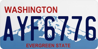 WA license plate AYF6776