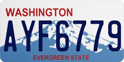 WA license plate AYF6779
