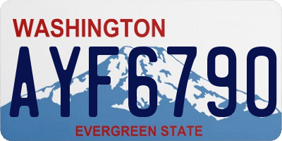 WA license plate AYF6790