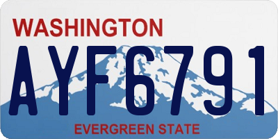 WA license plate AYF6791