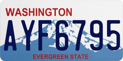 WA license plate AYF6795