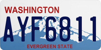 WA license plate AYF6811