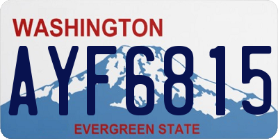 WA license plate AYF6815