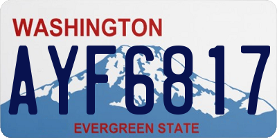 WA license plate AYF6817