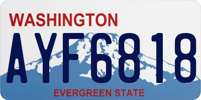 WA license plate AYF6818