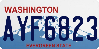 WA license plate AYF6823