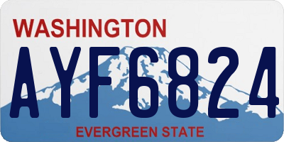 WA license plate AYF6824