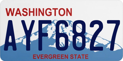 WA license plate AYF6827