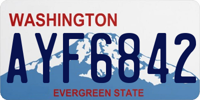 WA license plate AYF6842