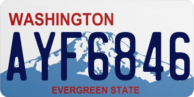 WA license plate AYF6846