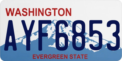 WA license plate AYF6853