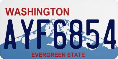 WA license plate AYF6854