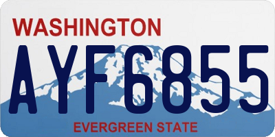 WA license plate AYF6855