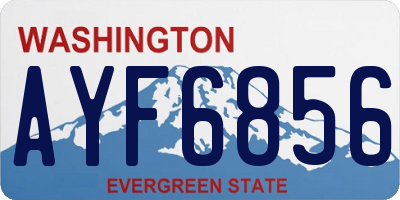 WA license plate AYF6856