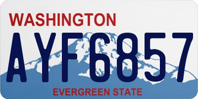 WA license plate AYF6857