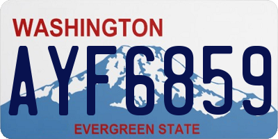 WA license plate AYF6859