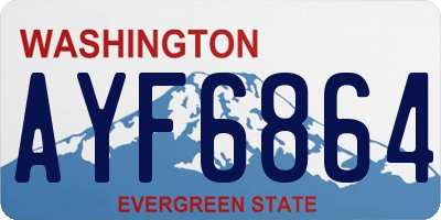 WA license plate AYF6864