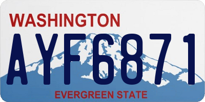 WA license plate AYF6871