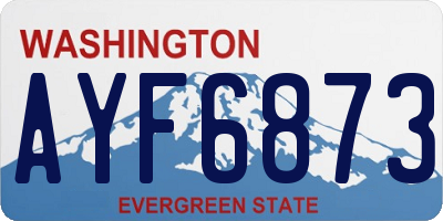 WA license plate AYF6873