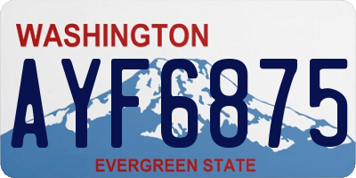 WA license plate AYF6875