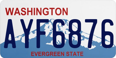 WA license plate AYF6876