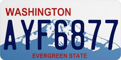 WA license plate AYF6877