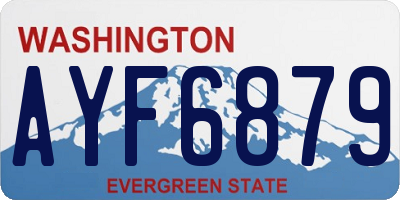 WA license plate AYF6879