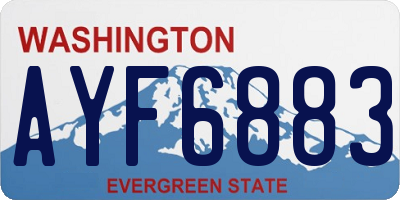 WA license plate AYF6883