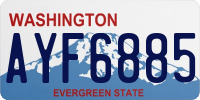 WA license plate AYF6885